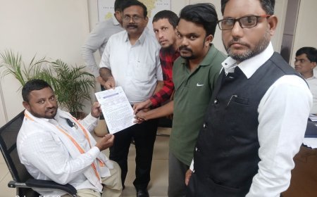 संजय गांधी निराधार योजनेचे हजारो फाईली प्रलंबित, काँग्रेस दिव्यांग सेलचे प्रशासनाला निवेदन