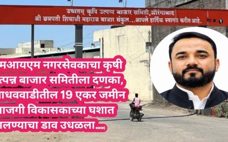 एमआयएम नगरसेवकाचा दणका, बाजार समितीची 19 एकर जमीन खाजगी विकासकाच्या घशात घालण्याचा डाव उधळला...!