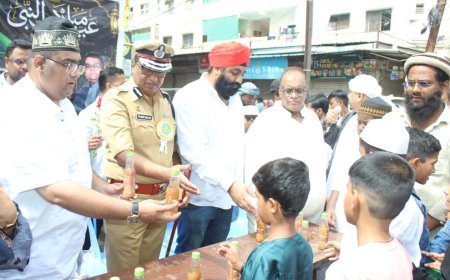 ईद-ए-मिलादुन्नबी सणानिमित्त शहरात 5 हजार शितपेय वाटपाचा विक्रम...!