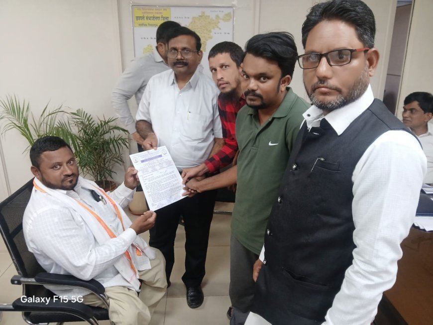 संजय गांधी निराधार योजनेचे हजारो फाईली प्रलंबित, काँग्रेस दिव्यांग सेलचे प्रशासनाला निवेदन