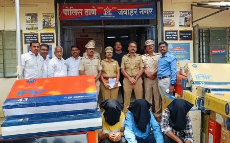 122 LED टिव्हीवर चोरांचा डल्ला, वाहनासह 44 लाखांचा मुद्देमाल जप्त...!