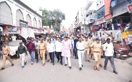 गणेश विसर्जन मिरवणूक मार्गाची मनपा व पोलीस प्रशासनाकडून पाहणी...