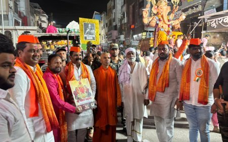 शहरात श्रीगणेश विसर्जन मिरवणूक शांततेत, पोलिसांचा चोख बंदोबस्त