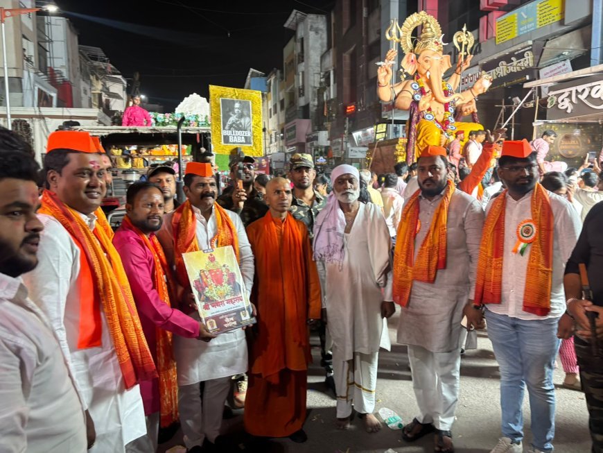शहरात श्रीगणेश विसर्जन मिरवणूक शांततेत, पोलिसांचा चोख बंदोबस्त