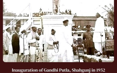 राष्ट्रपिता महात्मा गांधी जयंतीनिमित्त शहागंज येथील ऐतिहासिक गांधी पुतळ्याच्या इतिहासाचा उलगडा...