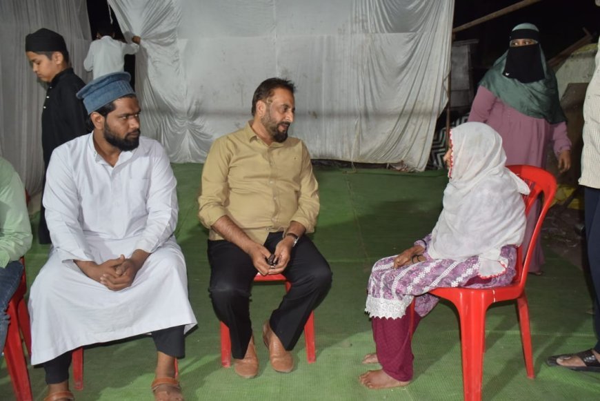 स्व.जेष्ठ पत्रकार अब्दुल कय्यूम यांच्या निवासस्थानी इम्तियाज जलील यांची सांत्वनपर भेट...
